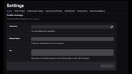 Settings under which the user can change their username (Image via Twitch)